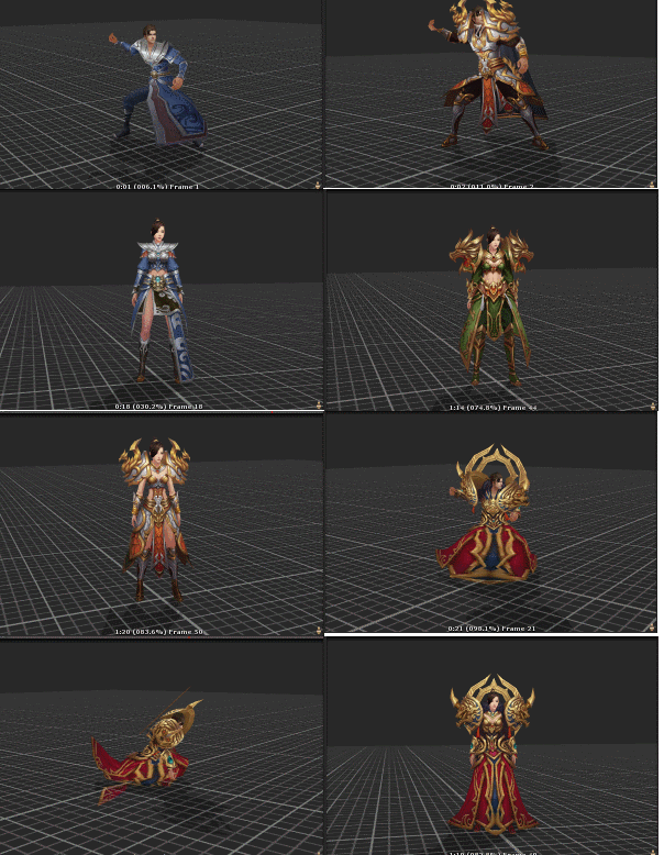 传奇战法道 角色人物武器3D模型动作 FBX unity格式 游戏美术素材-10