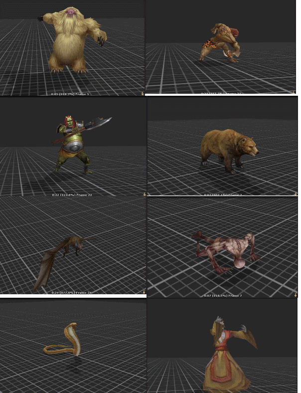 传奇战法道 角色人物武器3D模型动作 FBX unity格式 游戏美术素材-12