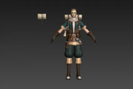 考古学者 3D模型免费下载