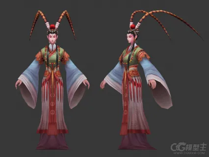 女戏子3D模型