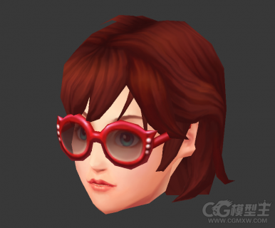 美女头像3D模型