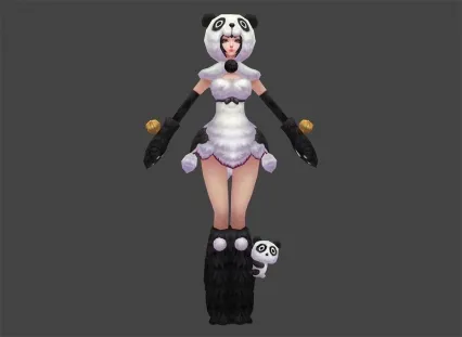 熊猫装 3d模型