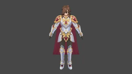 二次元 男骑士 骑士长 3D模型