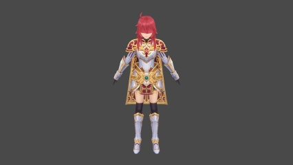 二次元 女骑士 骑士长 3D模型