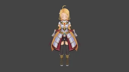 二次元 骑士 萝莉 3D模型