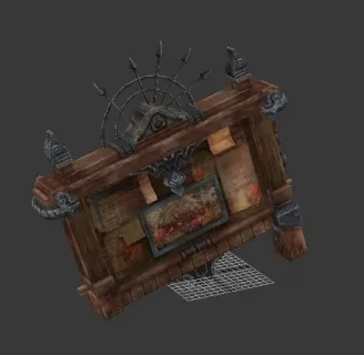 广告栏 3D模型
