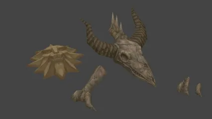 羊骨 装饰 部件 3D模型