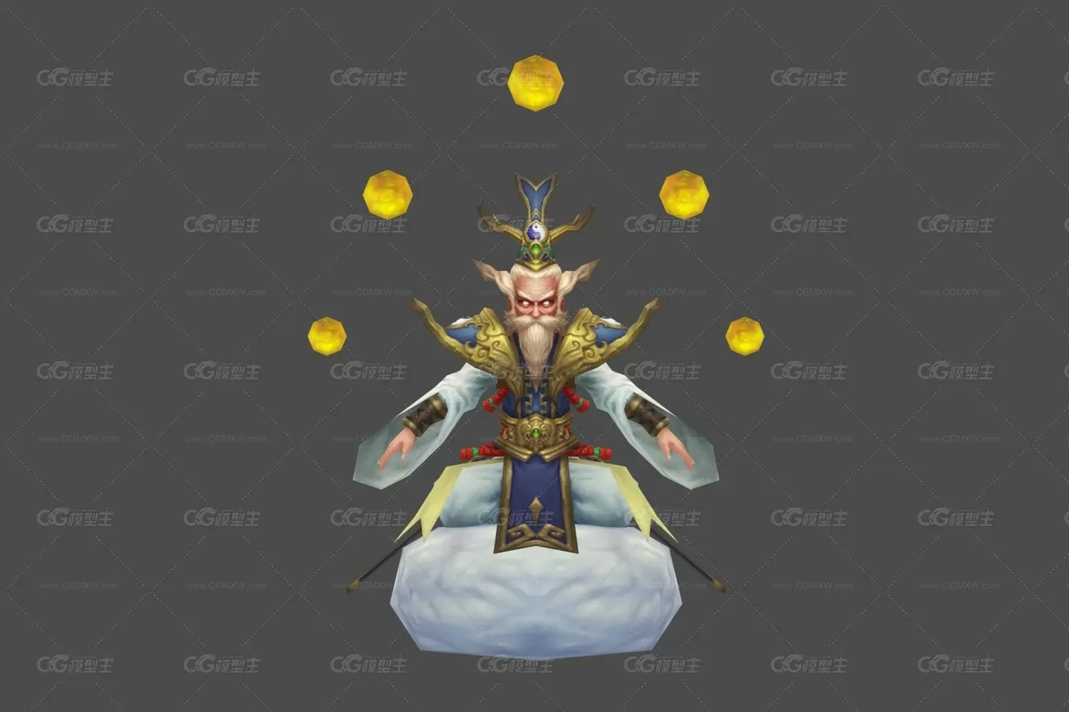 太上老君 老人 3D模型-1