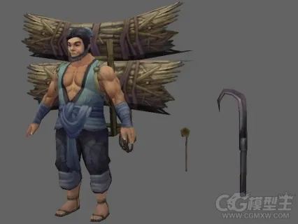 砍柴的人3D模型