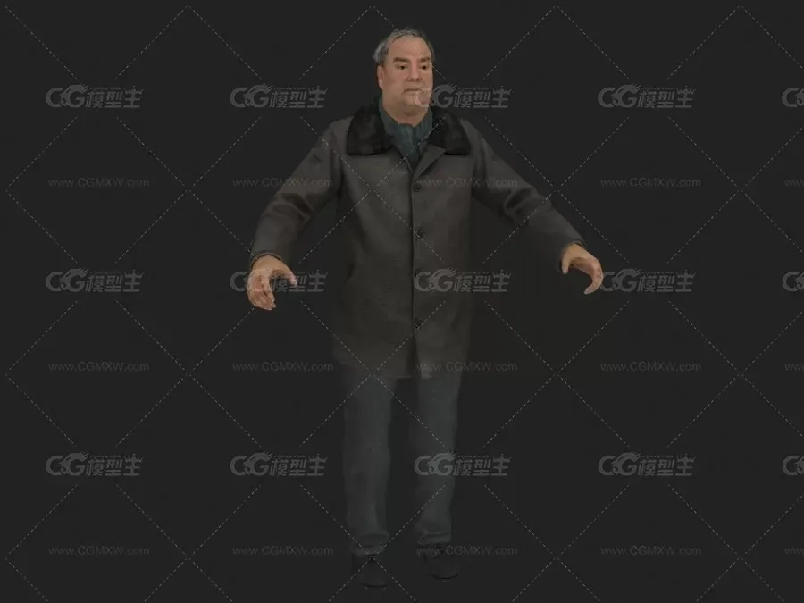 老年人3D模型-1