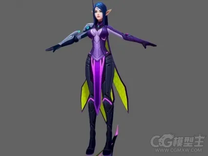 科幻游戏女角色模型