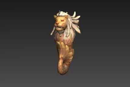 狮鱼图腾 3d模型
