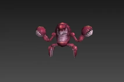 双球熬足蟹 3D模型