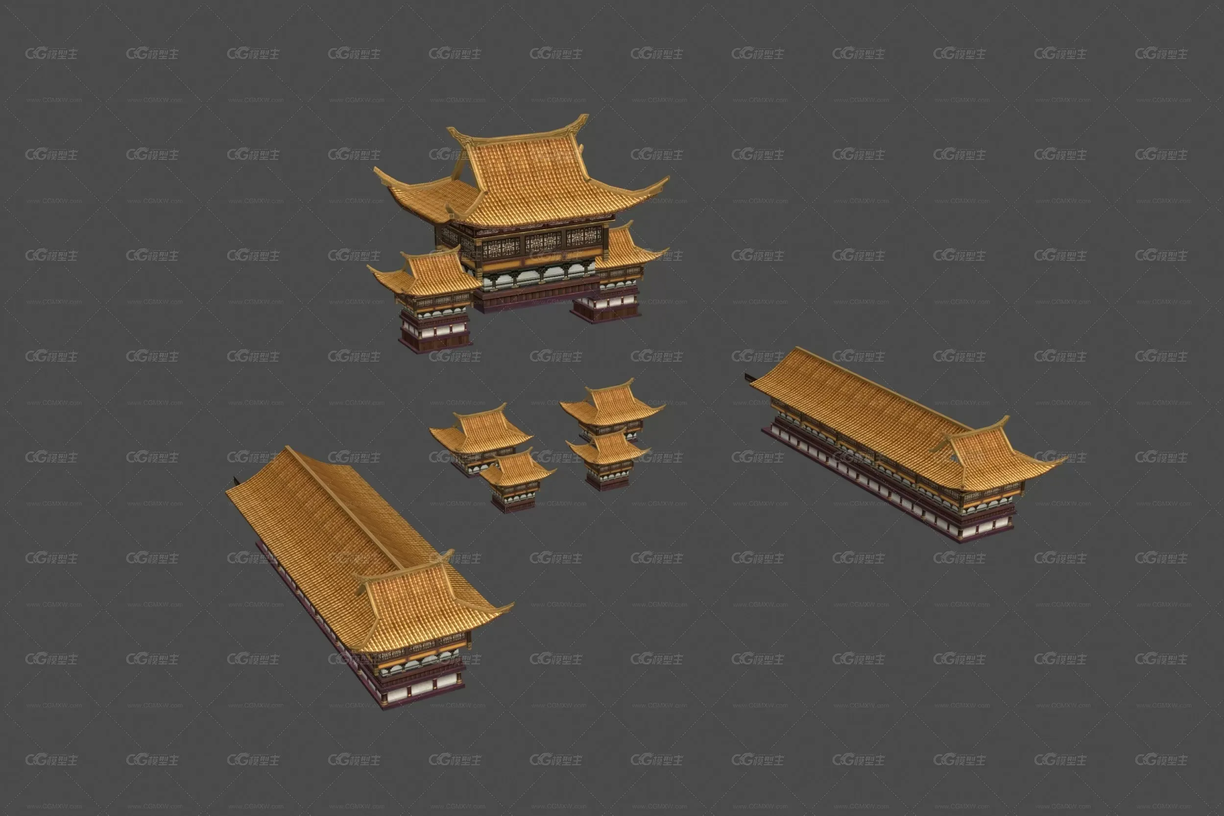 宫殿 阁楼 建筑 3D模型-1