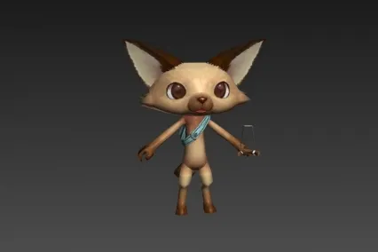 小狐宠物 cg模型