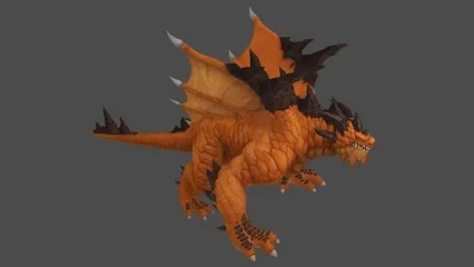 黄色 爬行 龙 3D模型