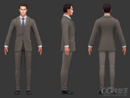西装男人3D模型
