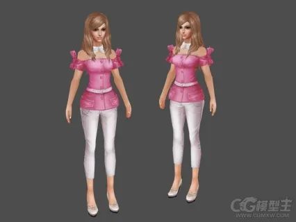 时尚女孩3D模型