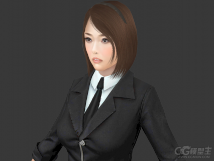 现代制服美女3D模型