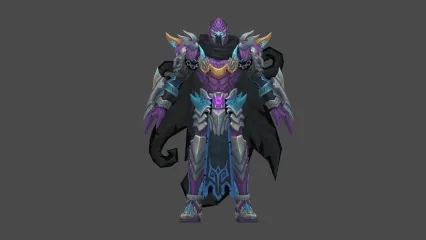紫袍 披风 男 3D模型