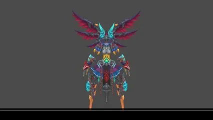 二次元 机甲 恶魔 女 3D模型