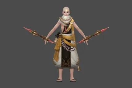 和尚 少年 3D模型