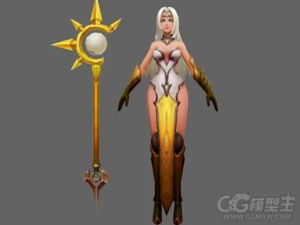 女法师3D游戏模型
