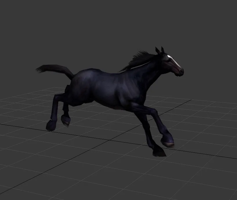 一匹马3D动画模型