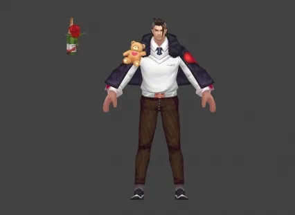 披肩装 3d模型