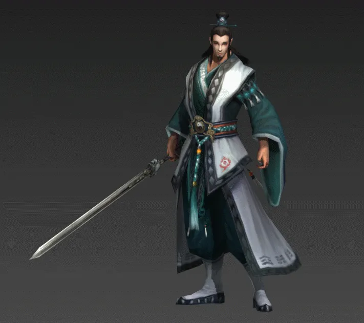 武侠男游戏角色模型 有绑定和全套游戏动画