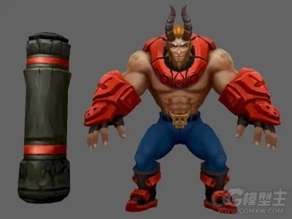 肌肉男战士3D模型