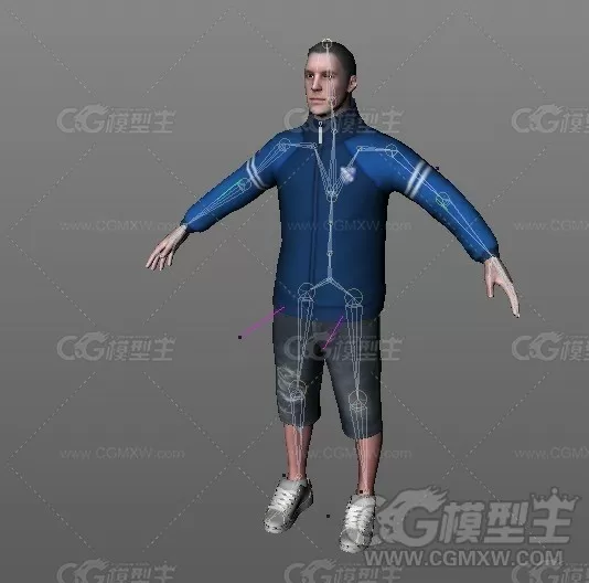 欧洲男人C4D模型-1