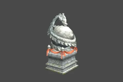 龙 雕像 石像 3D模型