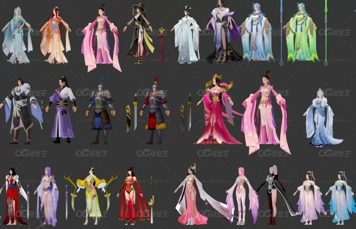 中国古风、武侠、仙侠、角色、坐骑、武器-18