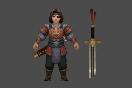 神魔 仙侠 武侠 独眼 刀客 3D模型