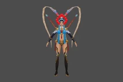 武侠 仙侠 女套装 戏服 3D模型