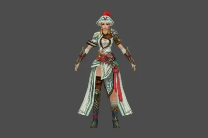 武侠 仙侠 少数民族 女 套装 3D模型