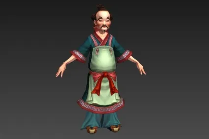 长眉厨子 3D模型