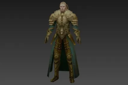 黄金战士 3D模型免费下载