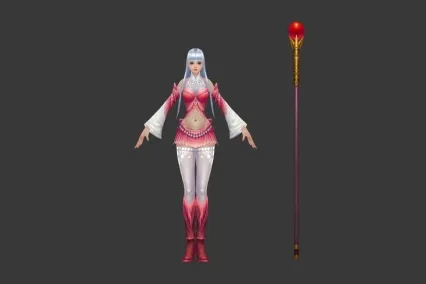 粉衣 法师 3D模型
