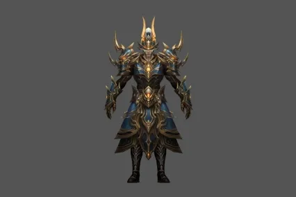 蓝甲 战士 男 3D模型