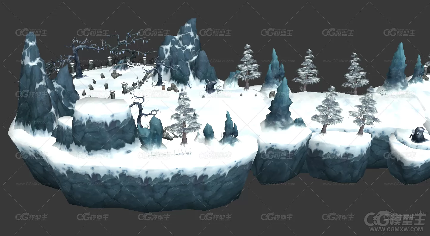 风雪游戏场景3D模型-7