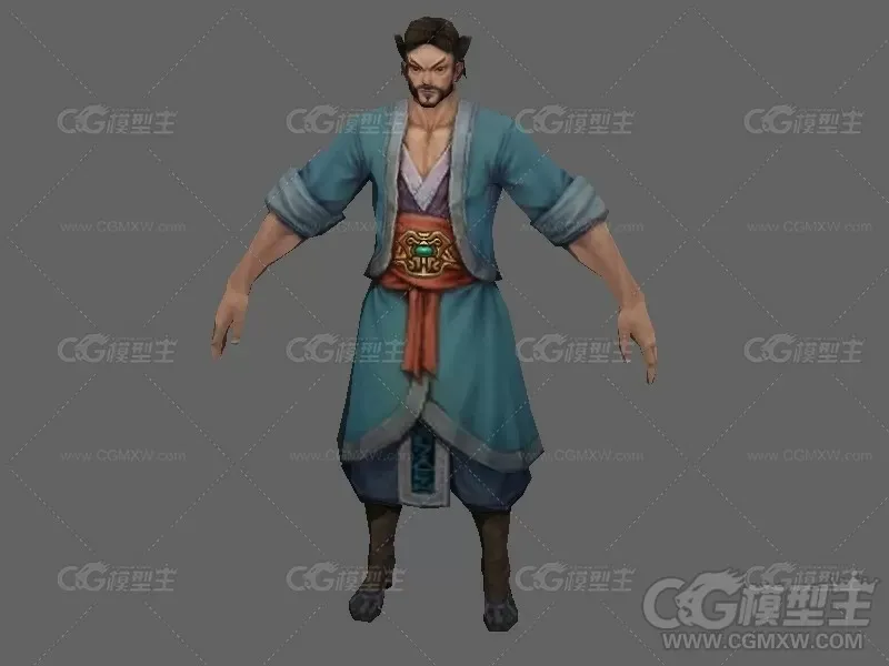 古代男人3D模型-1