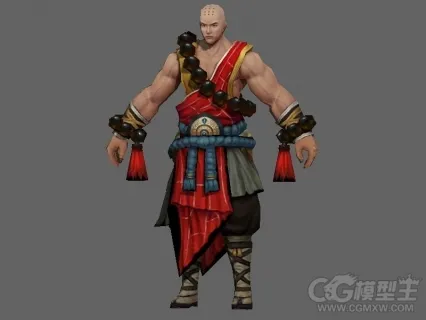 红衣和尚3D模型