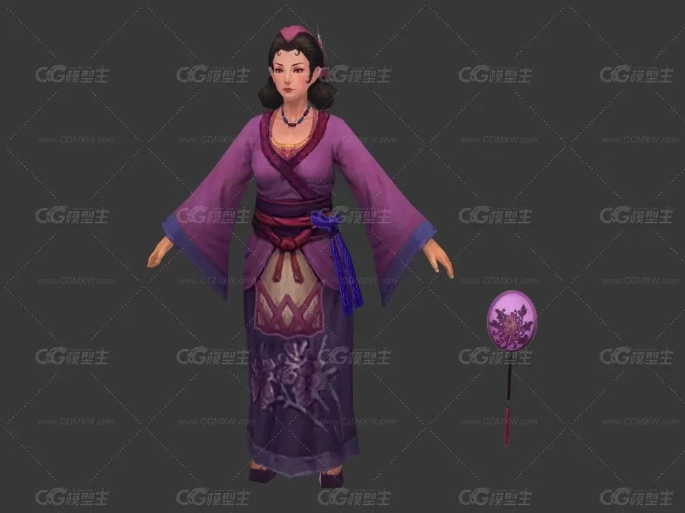 中年妇女3D模型-1