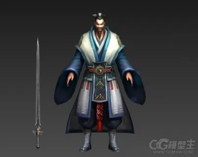 全真教道长3D模型