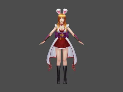 二次元 兔女郎 3D模型