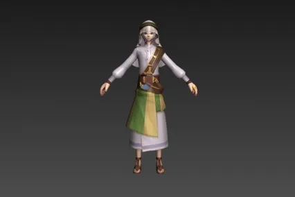 女侍应 3d模型