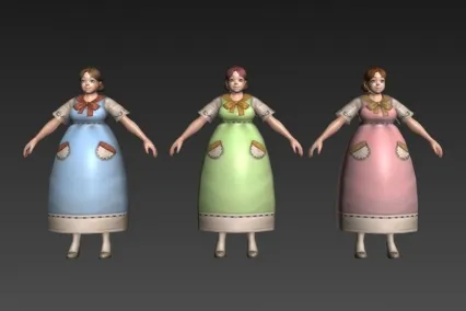 胖女佣 3d模型