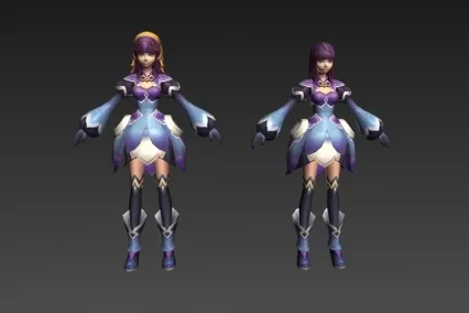 泡泡裙女 3D模型
